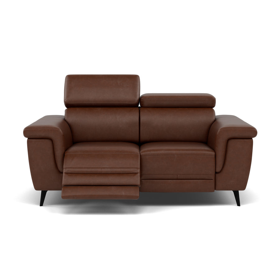 Sparta 2 Seater Recliner Sofa - 2 Str W/ 2 Power Recliner W/ 2 Ratchet Headrest Cat M/S - Power with Manual Headrest