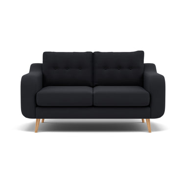 Phoebe 2 Seater Sofa - Small Sofa Standard Back Grade B 2 Seater Sofas Sterling Home 13 Plush Velvet Charcoal Natural