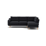 Phoebe Corner Sofa - Corner Group RHF Grade B - Right Hand Facing Corner Sofas Sterling Home 8 Plush Velvet Charcoal Natural