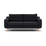 Phoebe 3 Seater Sofa - Large Sofa Standard Back Grade B 3 Seater Sofas Sterling Home 13 Plush Velvet Charcoal Natural