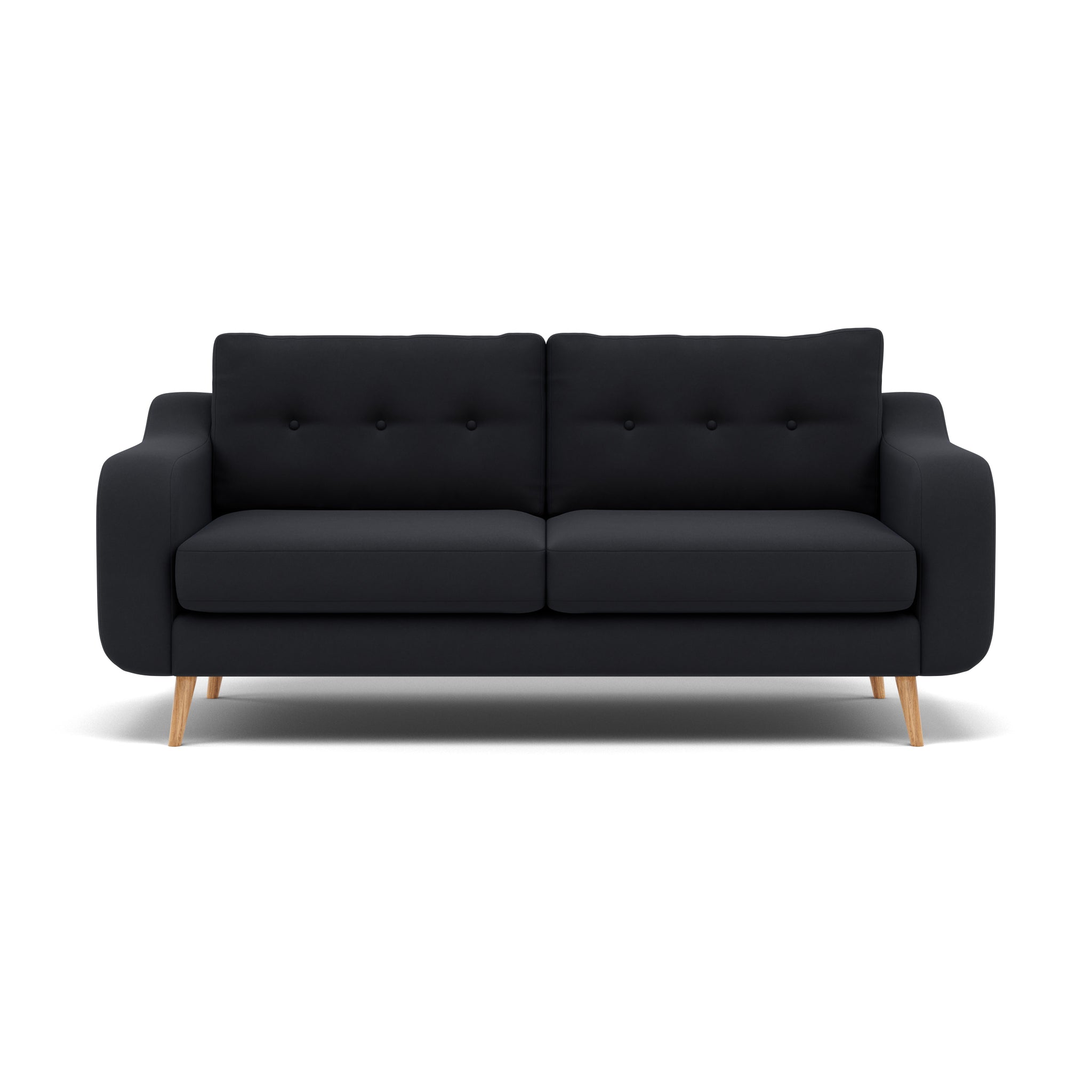 Phoebe 3 Seater Sofa - Large Sofa Standard Back Grade B 3 Seater Sofas Sterling Home 13 Plush Velvet Charcoal Natural