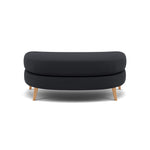 Phoebe Oval Footstool - Oval Cuddler Stool Grade B Footstools Sterling Home 8 Plush Velvet Charcoal Natural