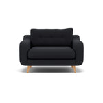 Phoebe Loveseat - Snuggler Chair Grade B Loveseats Sterling Home 11 Plush Velvet Charcoal Natural
