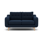 Phoebe 2 Seater Sofa - Small Sofa Standard Back Grade B 2 Seater Sofas Sterling Home 13 Plush Velvet Indigo Natural