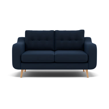 Phoebe 2 Seater Sofa - Small Sofa Standard Back Grade B 2 Seater Sofas Sterling Home 16 Plush Velvet Indigo Natural