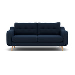 Phoebe 3 Seater Sofa - Large Sofa Standard Back Grade B 3 Seater Sofas Sterling Home 16 Plush Velvet Indigo Natural