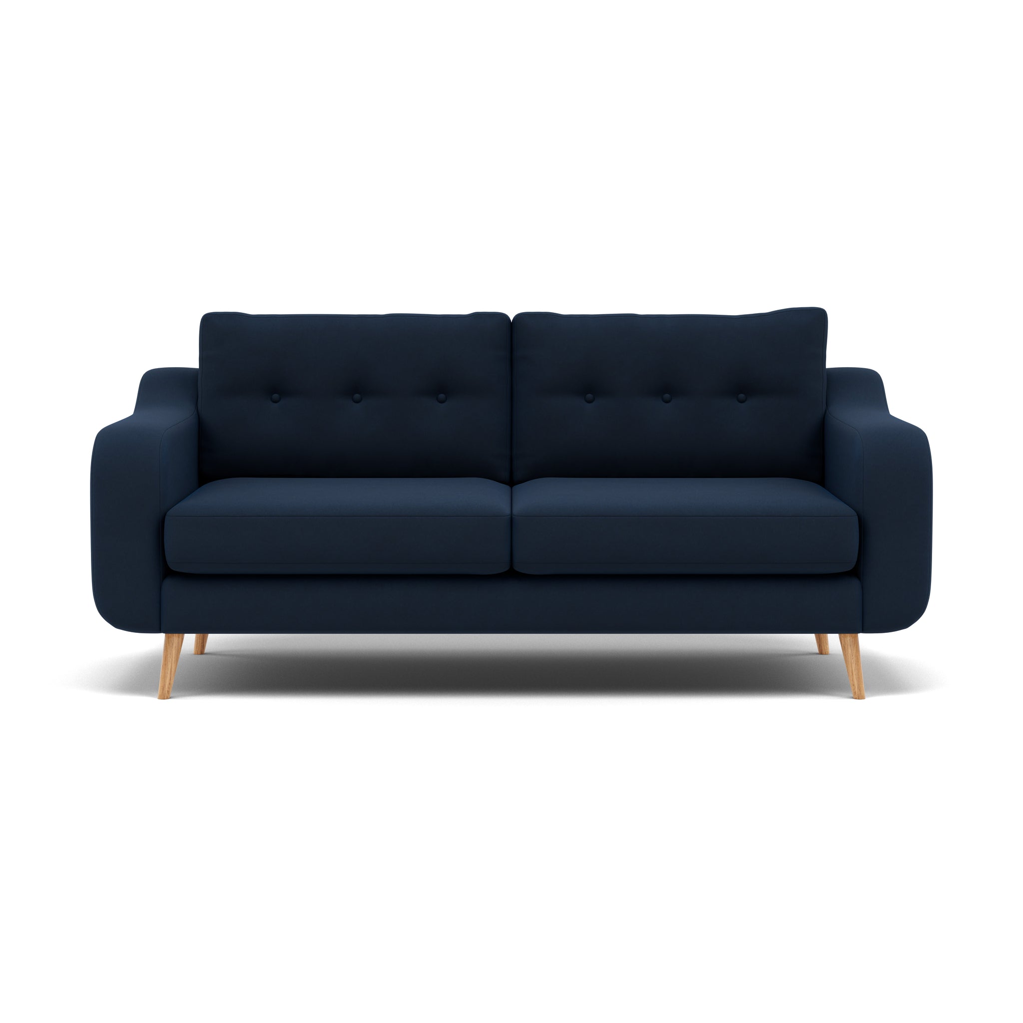 Phoebe 3 Seater Sofa - Large Sofa Standard Back Grade B 3 Seater Sofas Sterling Home 16 Plush Velvet Indigo Natural