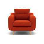 Phoebe Armchair - Chair Grade B Sterling Home 12 Plush Velvet Paprika Natural