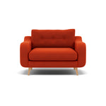Phoebe Loveseat - Snuggler Chair Grade B Loveseats Sterling Home 17 Plush Velvet Paprika Natural
