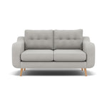 Phoebe 2 Seater Sofa - Small Sofa Standard Back Grade B 2 Seater Sofas Sterling Home 19 Plush Velvet Silver Natural