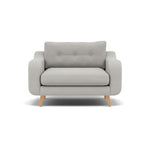 Phoebe Loveseat - Snuggler Chair Grade B Loveseats Sterling Home 20 Plush Velvet Silver Natural
