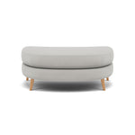 Phoebe Oval Footstool - Oval Cuddler Stool Grade B Footstools Sterling Home 17 Plush Velvet Silver Natural