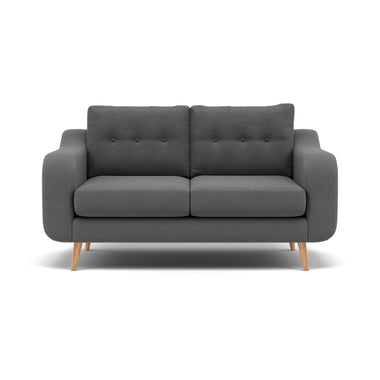 Phoebe 2 Seater Sofa - Small Sofa Standard Back Grade B 2 Seater Sofas Sterling Home 25 Plush Velvet Slate Natural