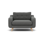 Phoebe Loveseat - Snuggler Chair Grade B Loveseats Sterling Home 23 Plush Velvet Slate Natural