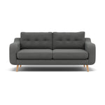 Phoebe 3 Seater Sofa - Large Sofa Standard Back Grade B 3 Seater Sofas Sterling Home 25 Plush Velvet Slate Natural