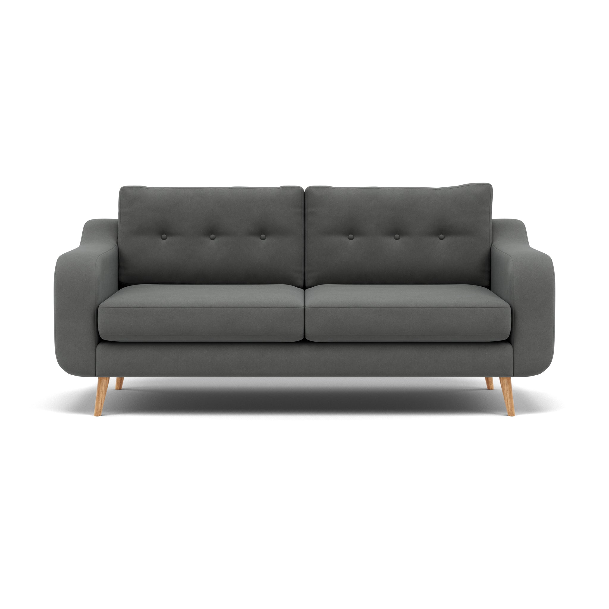 Phoebe 3 Seater Sofa - Large Sofa Standard Back Grade B 3 Seater Sofas Sterling Home 25 Plush Velvet Slate Natural