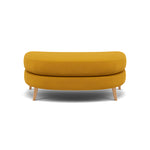 Phoebe Oval Footstool - Oval Cuddler Stool Grade B Footstools Sterling Home 24 Plush Velvet Turmeric Natural