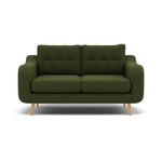 Phoebe 2 Seater Sofa - Small Sofa Standard Back Grade B 2 Seater Sofas Sterling Home 23 Plush Velvet Vine Natural