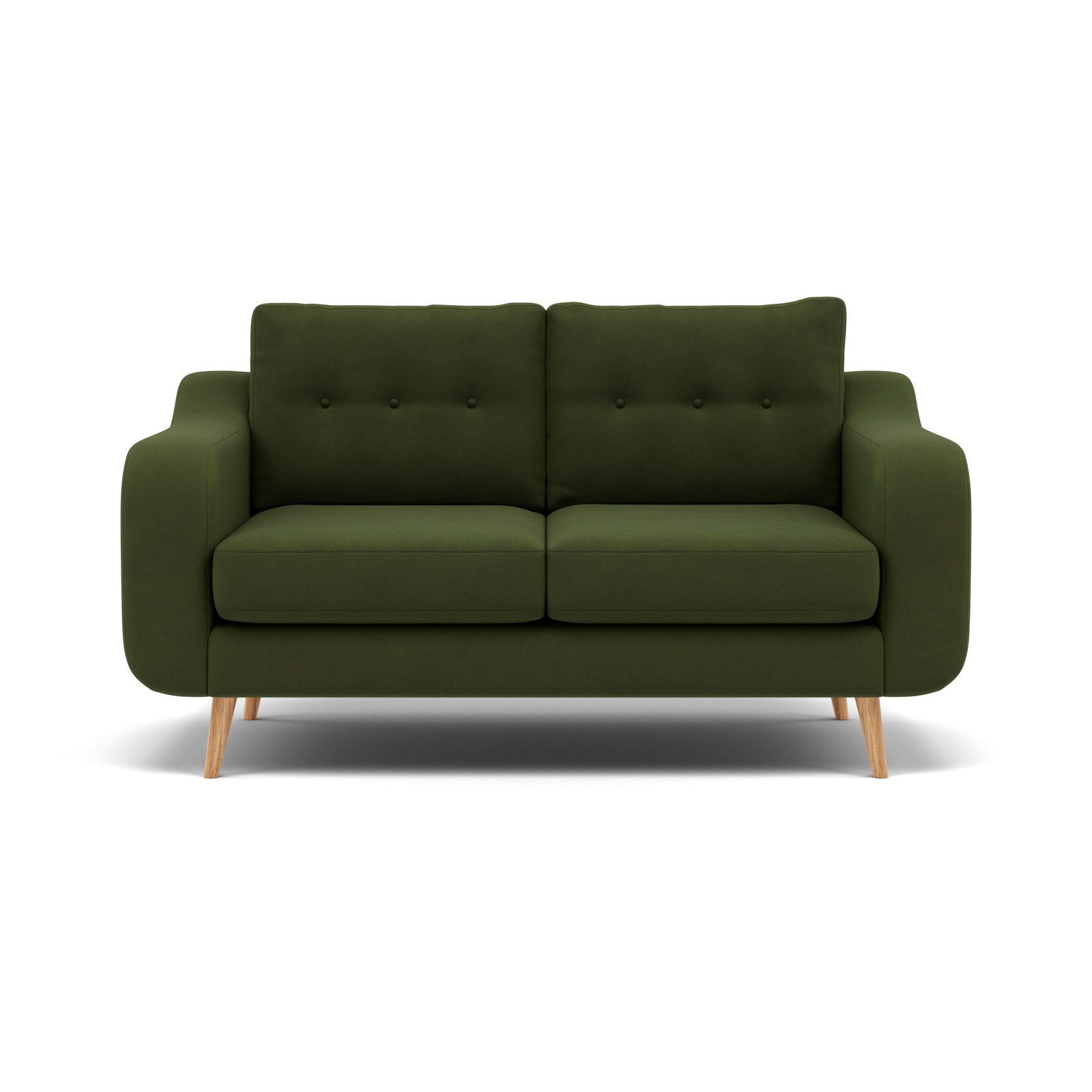 Phoebe 2 Seater Sofa - Small Sofa Standard Back Grade B 2 Seater Sofas Sterling Home 23 Plush Velvet Vine Natural