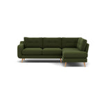Phoebe Corner Sofa - Corner Group RHF Grade B - Right Hand Facing Corner Sofas Sterling Home 21 Plush Velvet Vine Natural