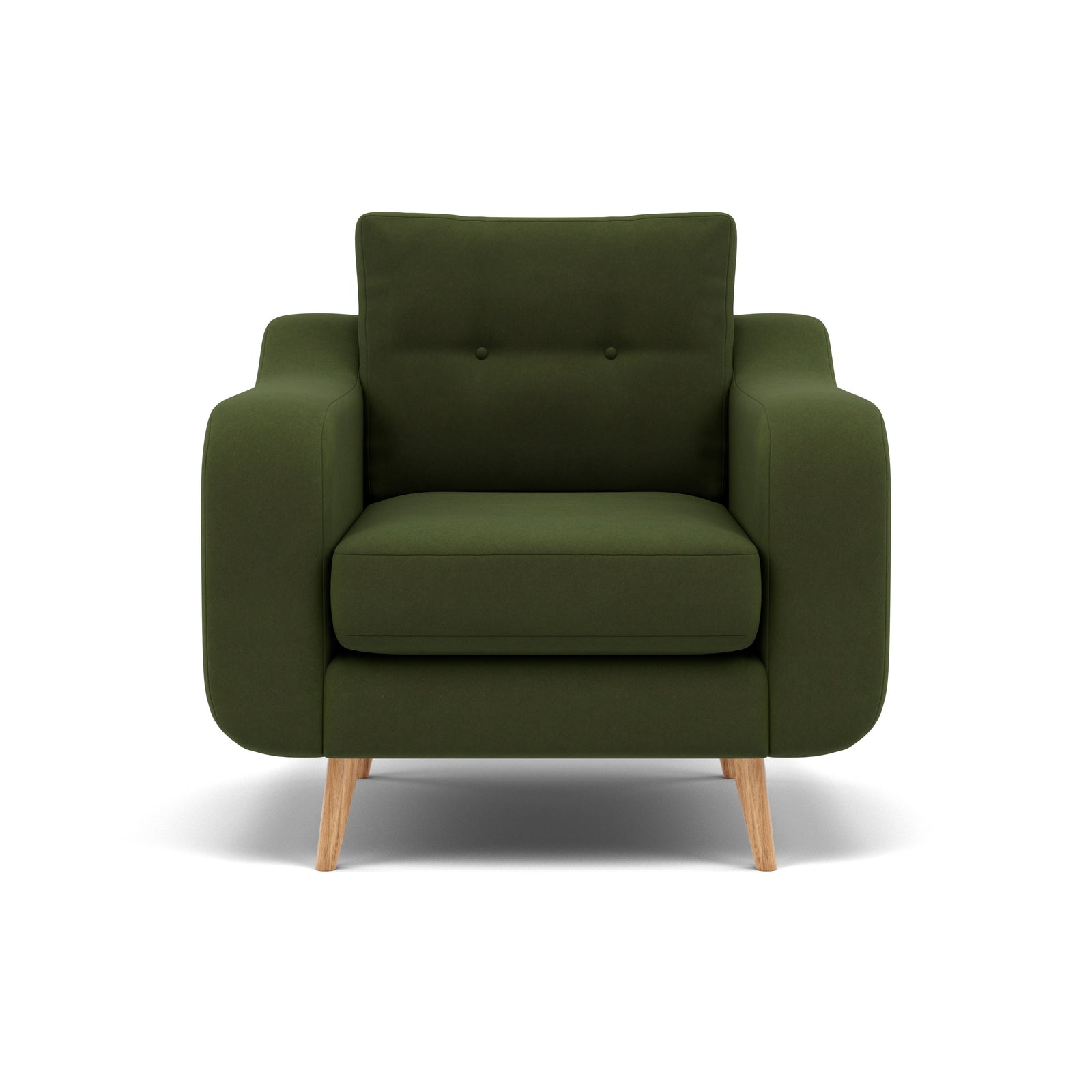 Phoebe Armchair - Chair Grade B Sterling Home 20 Plush Velvet Vine Natural