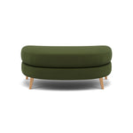 Phoebe Oval Footstool - Oval Cuddler Stool Grade B Footstools Sterling Home 21 Plush Velvet Vine Natural