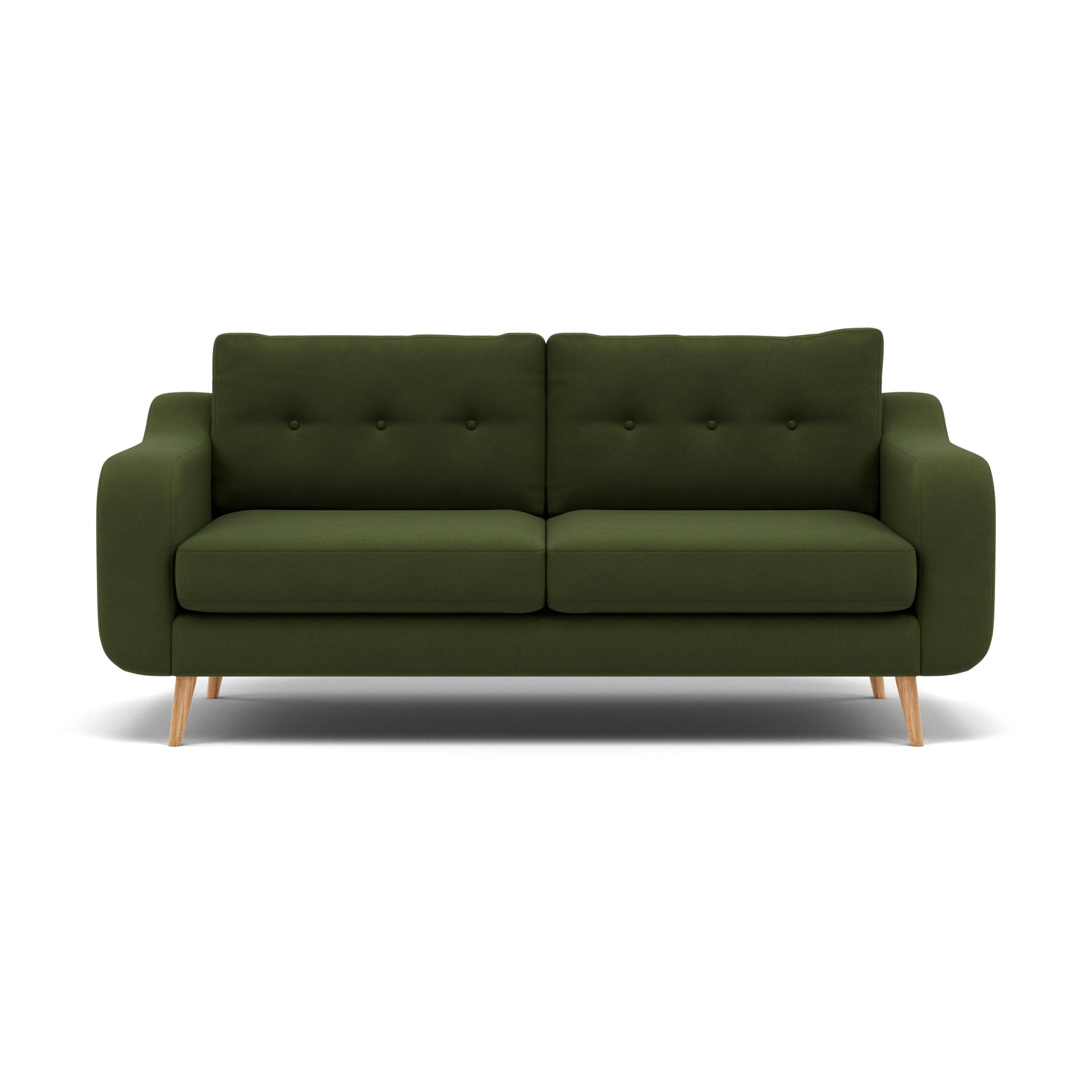 Phoebe 3 Seater Sofa - Large Sofa Standard Back Grade B 3 Seater Sofas Sterling Home 23 Plush Velvet Vine Natural