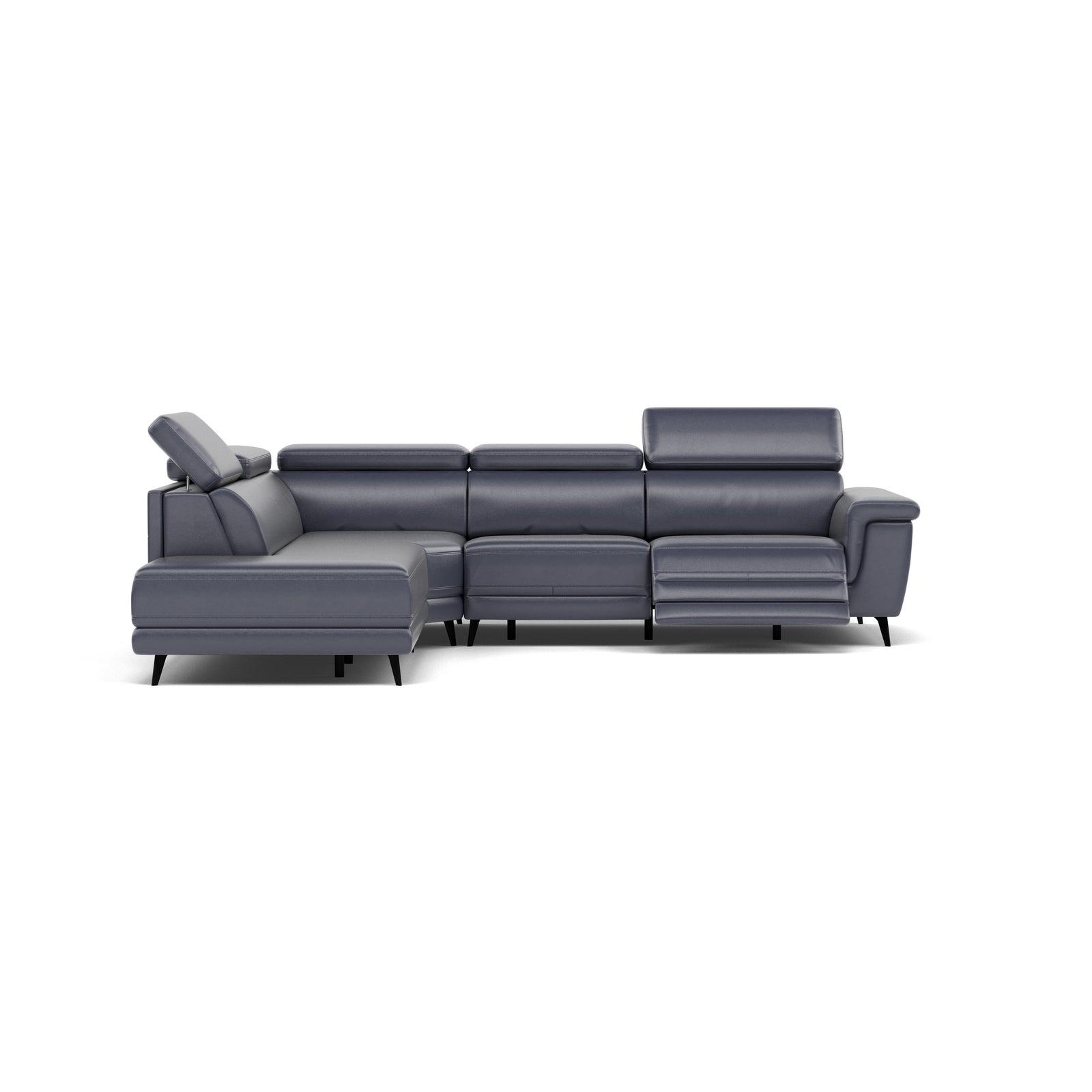 Sparta Corner Recliner Sofa - Combination 4 - Right Hand Facing Sofa Corner Group (Two Motors) Cat NL/O/S - Right Hand Facing - Power with Power Headrest & USB Corner Sofas Sterling Home 1 NL5100 New York Dark Blue