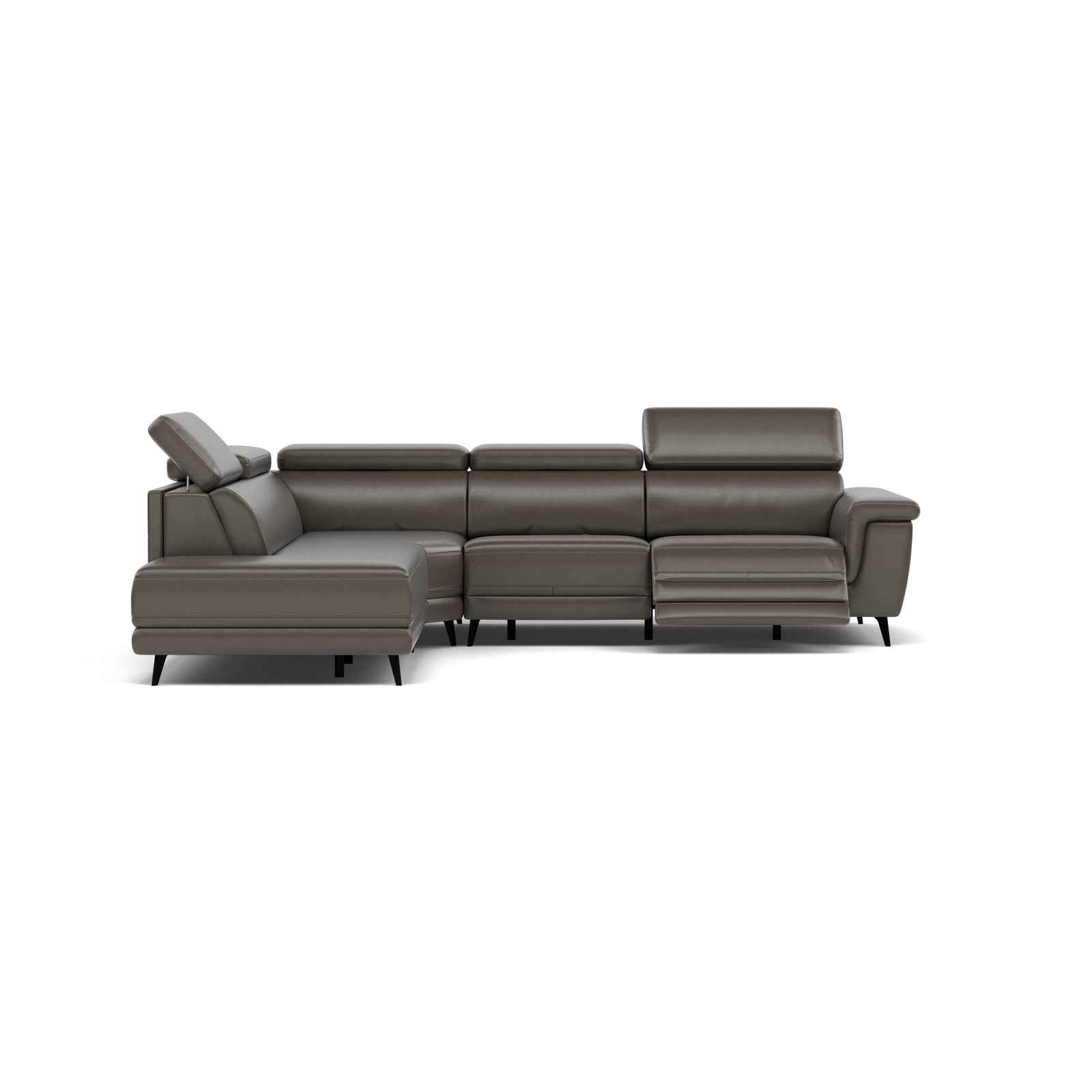 Sparta Corner Recliner Sofa - Combination 4 - Right Hand Facing Sofa Corner Group (Two Motors) Cat NL/O/S - Right Hand Facing - Power with Power Headrest & USB Corner Sofas Sterling Home 3 NL5101 New York Anthkacite Grey
