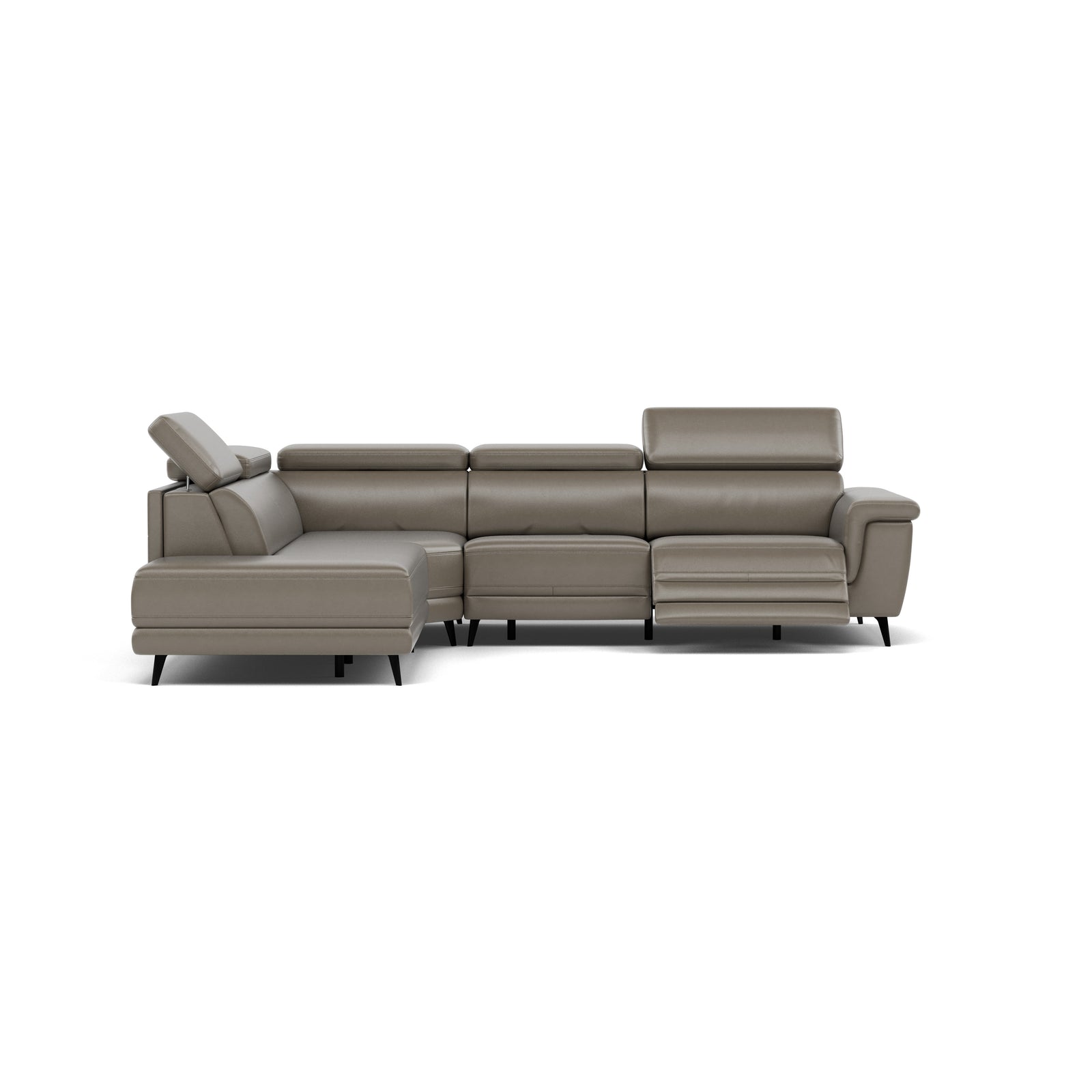 Sparta Corner Recliner Sofa - Combination 4 - Right Hand Facing Sofa Corner Group (Two Motors) Cat NL/O/S - Right Hand Facing - Power with Power Headrest & USB Corner Sofas Sterling Home 4 NL5102 New York Cement
