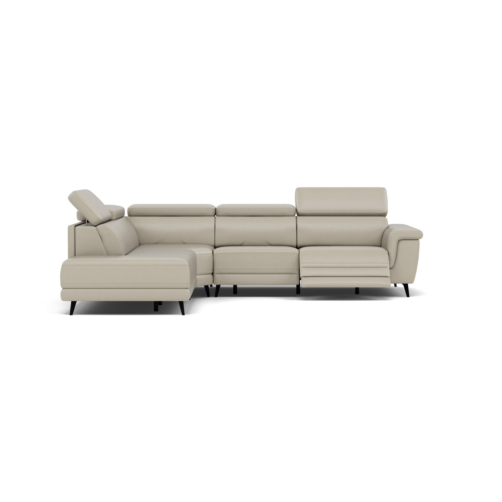 Sparta Corner Recliner Sofa - Combination 4 - Right Hand Facing Sofa Corner Group (Two Motors) Cat NL/O/S - Right Hand Facing - Power with Power Headrest & USB Corner Sofas Sterling Home 6 NL5115 New York Light Grey