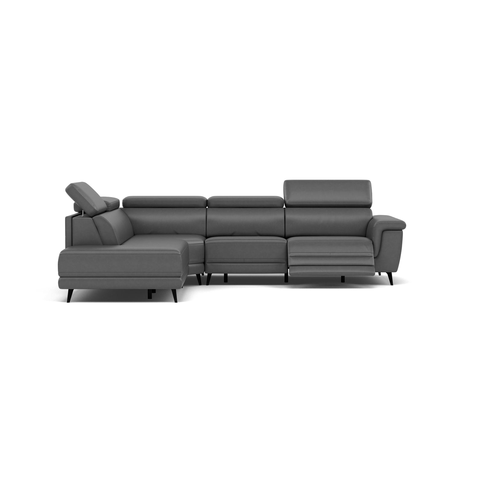 Sparta Corner Recliner Sofa - Combination 4 - Right Hand Facing Sofa Corner Group (Two Motors) Cat NL/O/S - Right Hand Facing - Power with Power Headrest & USB Corner Sofas Sterling Home 12 O7300 Orlando Dark Grey
