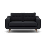 Phoebe 2 Seater Sofa - Small Sofa Standard Back Grade B 2 Seater Sofas Sterling Home 9 Plush Velvet Charcoal Weathered Oak