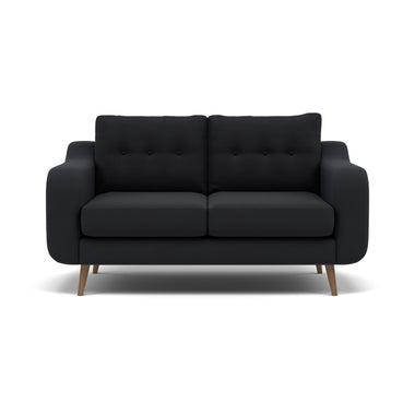 Phoebe 2 Seater Sofa - Small Sofa Standard Back Grade B 2 Seater Sofas Sterling Home 12 Plush Velvet Charcoal Weathered Oak