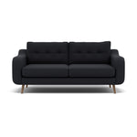 Phoebe 3 Seater Sofa - Large Sofa Standard Back Grade B 3 Seater Sofas Sterling Home 12 Plush Velvet Charcoal Weathered Oak