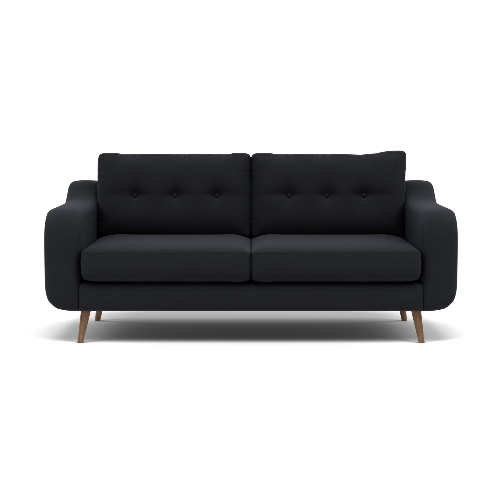 Phoebe 3 Seater Sofa - Large Sofa Standard Back Grade B 3 Seater Sofas Sterling Home 9 Plush Velvet Charcoal Weathered Oak