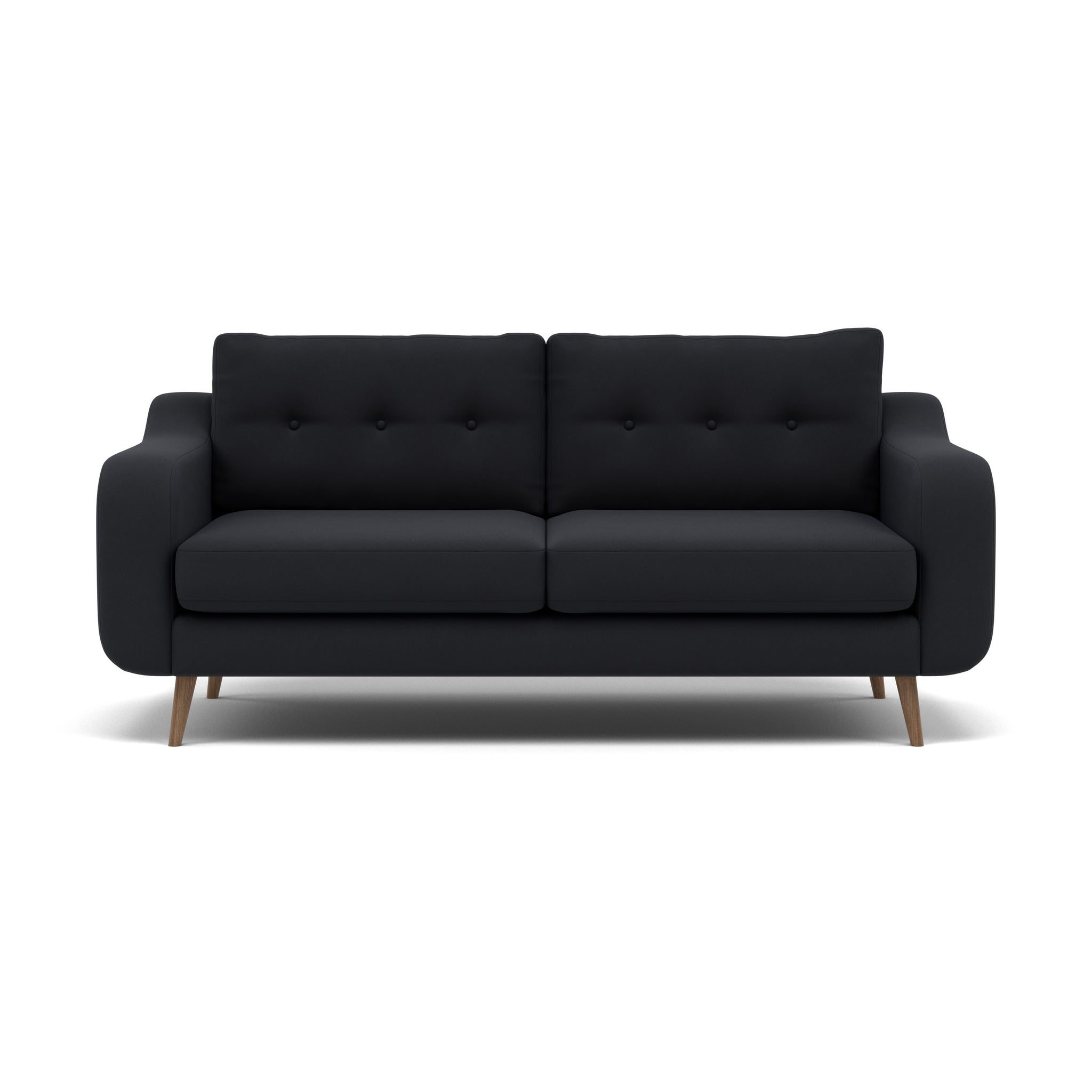 Phoebe 3 Seater Sofa - Large Sofa Standard Back Grade B 3 Seater Sofas Sterling Home 12 Plush Velvet Charcoal Weathered Oak