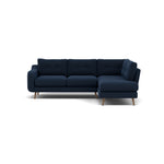 Phoebe Corner Sofa - Corner Group RHF Grade B - Right Hand Facing Corner Sofas Sterling Home 10 Plush Velvet Indigo Weathered Oak