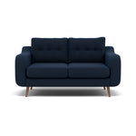Phoebe 2 Seater Sofa - Small Sofa Standard Back Grade B 2 Seater Sofas Sterling Home 12 Plush Velvet Indigo Weathered Oak