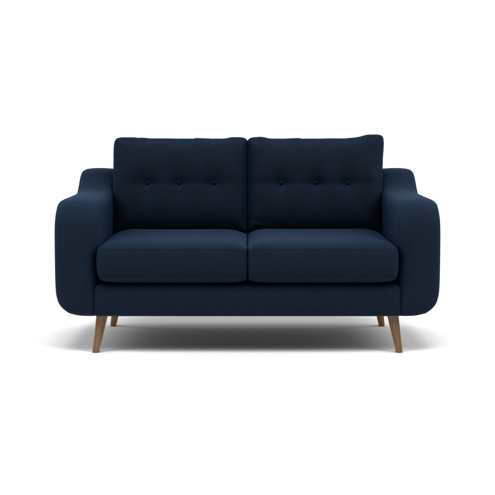 Phoebe 2 Seater Sofa - Small Sofa Standard Back Grade B 2 Seater Sofas Sterling Home 12 Plush Velvet Indigo Weathered Oak