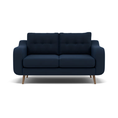 Phoebe 2 Seater Sofa - Small Sofa Standard Back Grade B 2 Seater Sofas Sterling Home 15 Plush Velvet Indigo Weathered Oak