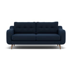 Phoebe 3 Seater Sofa - Large Sofa Standard Back Grade B 3 Seater Sofas Sterling Home 15 Plush Velvet Indigo Weathered Oak