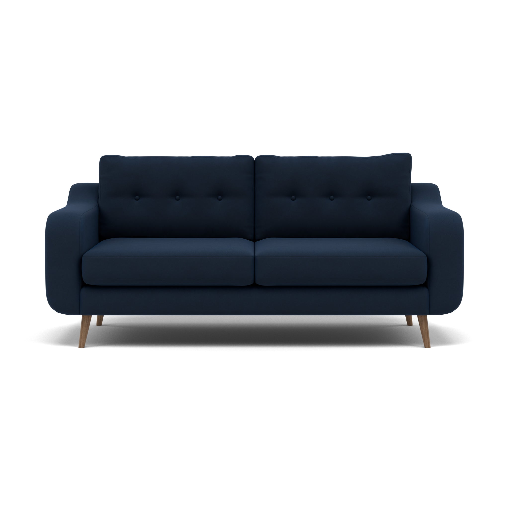 Phoebe 3 Seater Sofa - Large Sofa Standard Back Grade B 3 Seater Sofas Sterling Home 15 Plush Velvet Indigo Weathered Oak