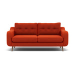Phoebe 3 Seater Sofa - Large Sofa Standard Back Grade B 3 Seater Sofas Sterling Home 18 Plush Velvet Paprika Weathered Oak