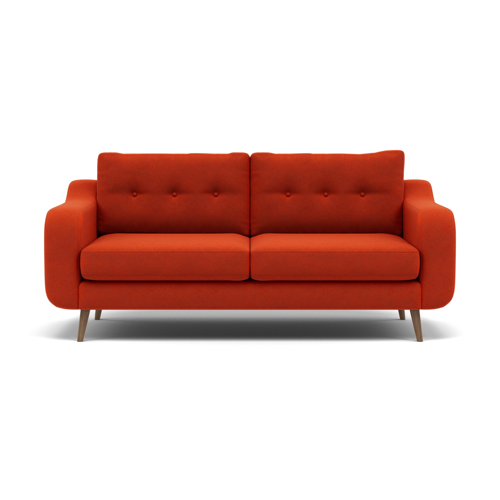 Phoebe 3 Seater Sofa - Large Sofa Standard Back Grade B 3 Seater Sofas Sterling Home 15 Plush Velvet Paprika Weathered Oak