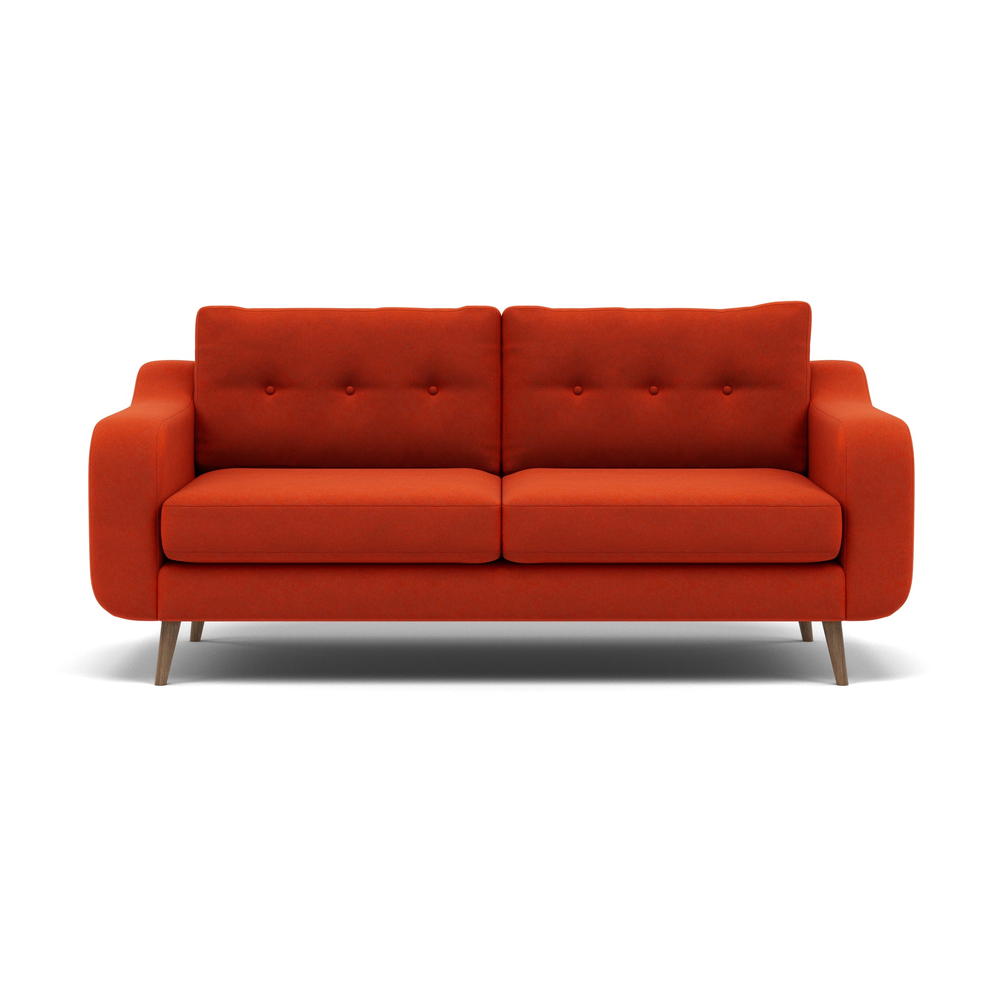 Phoebe 3 Seater Sofa - Large Sofa Standard Back Grade B 3 Seater Sofas Sterling Home 18 Plush Velvet Paprika Weathered Oak