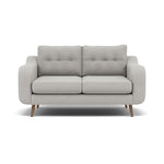 Phoebe 2 Seater Sofa - Small Sofa Standard Back Grade B 2 Seater Sofas Sterling Home 18 Plush Velvet Silver Weathered Oak
