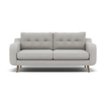 Phoebe 3 Seater Sofa - Large Sofa Standard Back Grade B 3 Seater Sofas Sterling Home 21 Plush Velvet Silver Weathered Oak