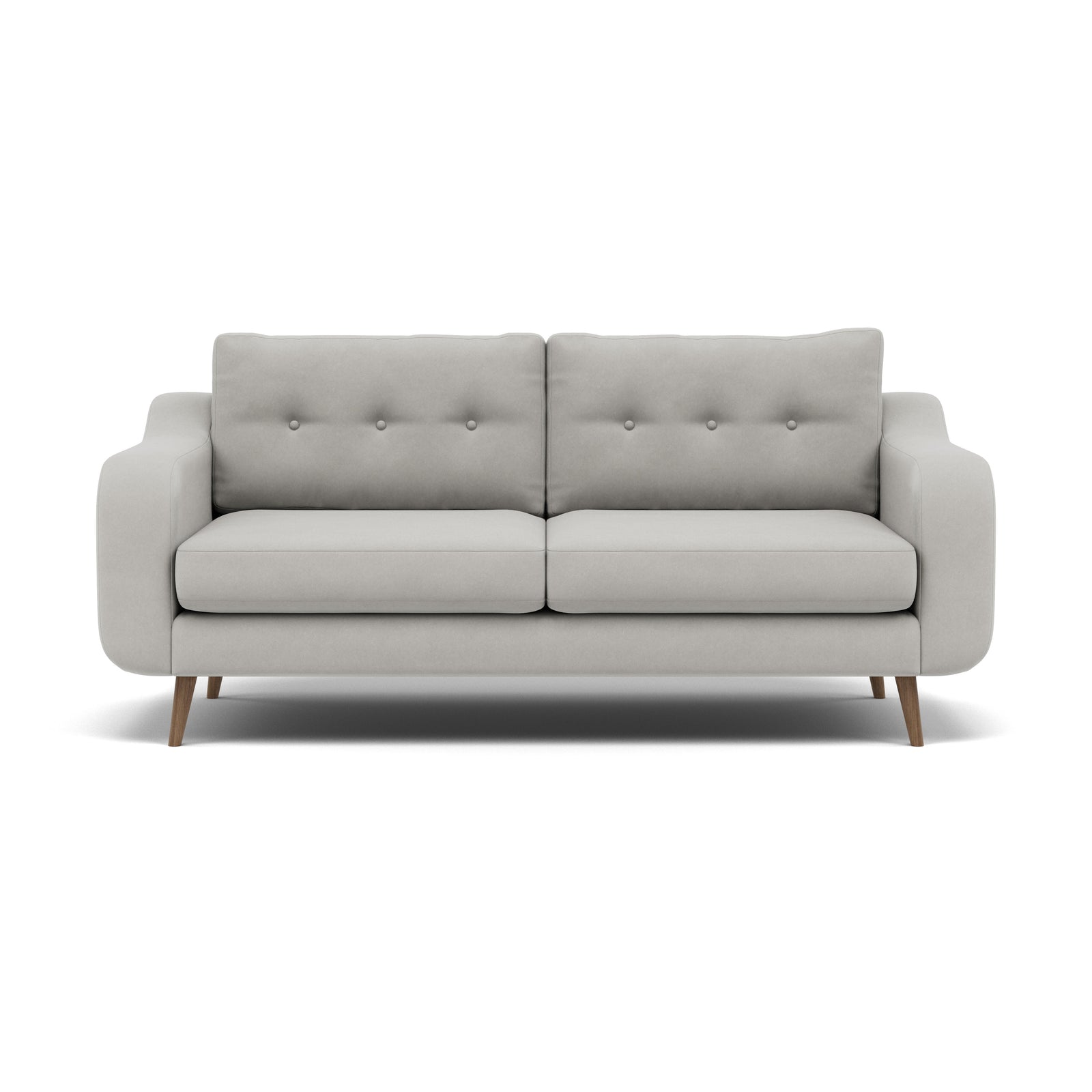 Phoebe 3 Seater Sofa - Large Sofa Standard Back Grade B 3 Seater Sofas Sterling Home 18 Plush Velvet Silver Weathered Oak