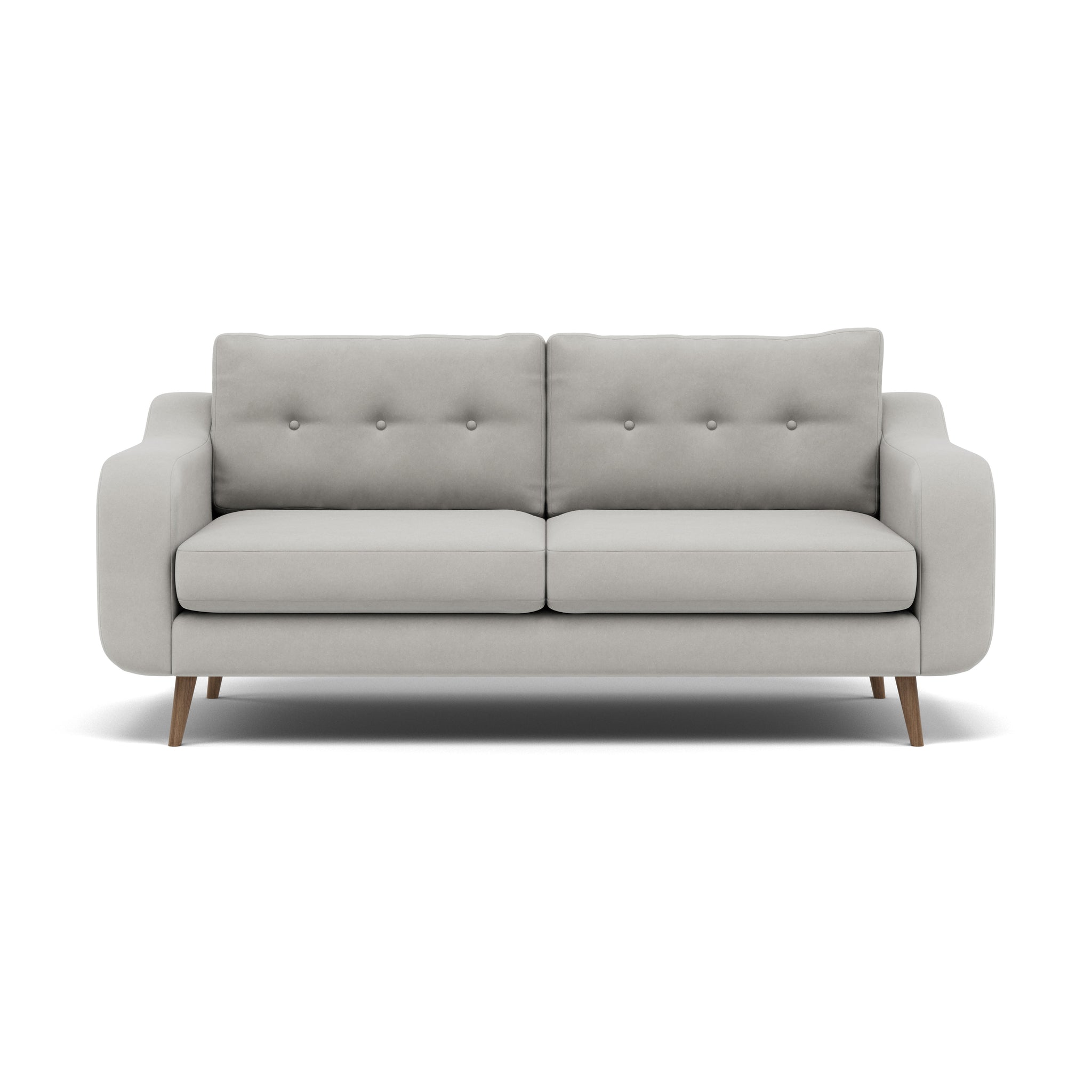 Phoebe 3 Seater Sofa - Large Sofa Standard Back Grade B 3 Seater Sofas Sterling Home 21 Plush Velvet Silver Weathered Oak